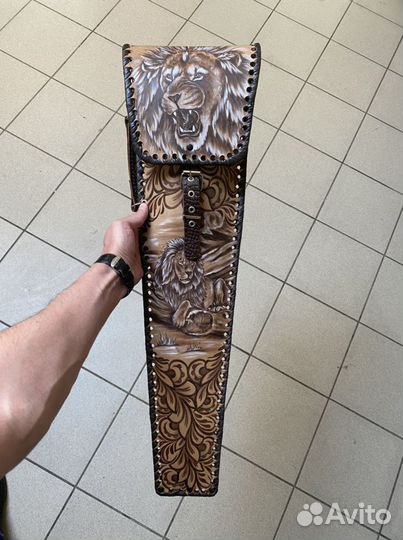 Подарочный набор шампуров в кожаном чехле 