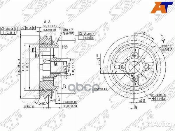Шкив коленвала toyota lite/townace/town/masterace