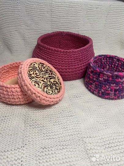 Корзинка вязаная