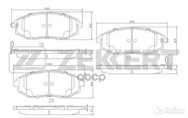 Колодки торм. диск. передн. Chevrolet Epica (KL