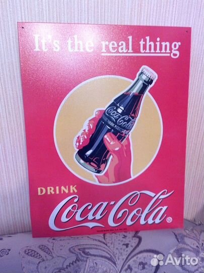 Декоративная настенная табличка “Coca-Cola”. США