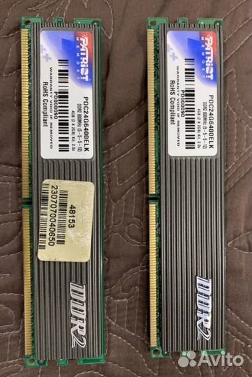 Оперативная память ddr2 dimm 800mhz Patriot