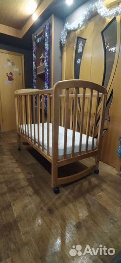 Детская кроватка+матрас