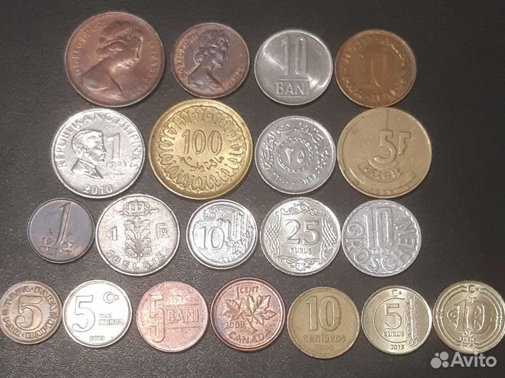 Монеты разные поштучно