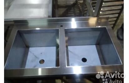 Мойка двойная из нержавейки нержавейка