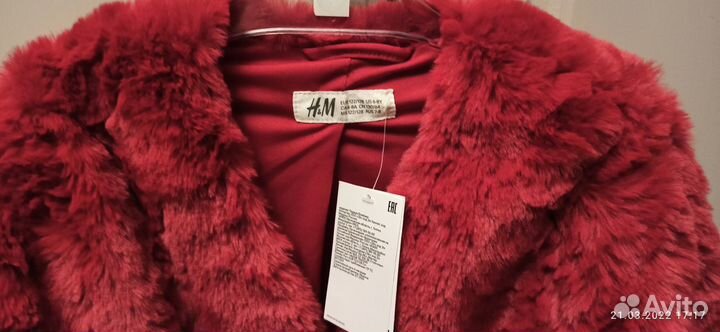 Новый меховой пиджак блейзер HM 122-128