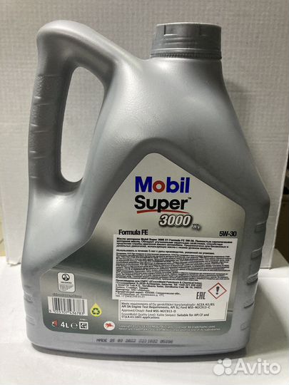 Масло mobil super 3000 FE 5w40