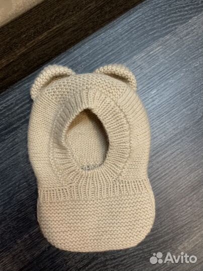 Шапка снуд для новорожденного