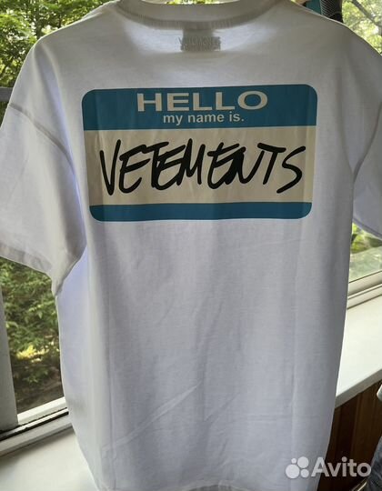 Футболка hello my name is vetements