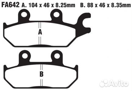 FA642 Усиленные тормозные колодки Godzilla