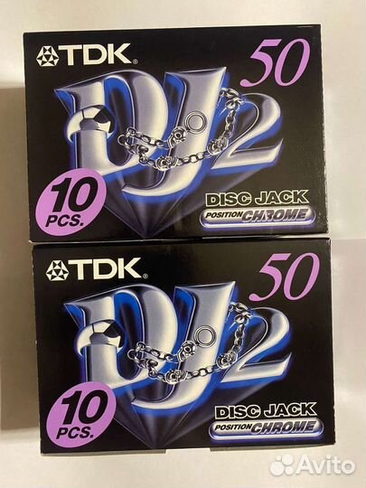 Аудиокассетa TDK DJ 50 блок 10 кассет