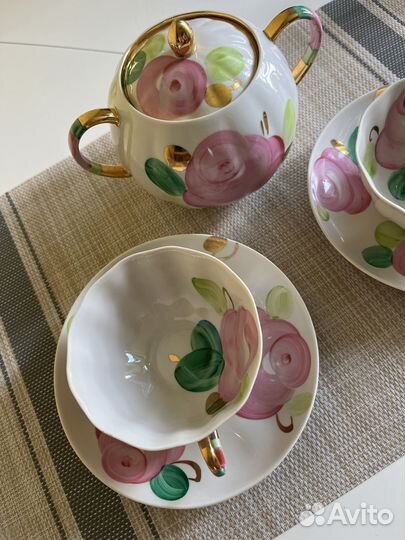 Сахарница, Чашки Блюдца, сервиз СССР дулево