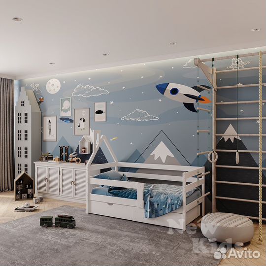 Детская кровать софа с домиком