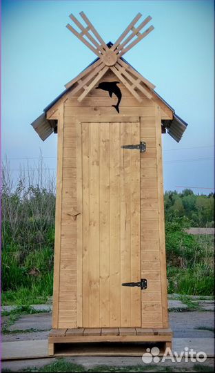 Дачный туалет деревянный HME563