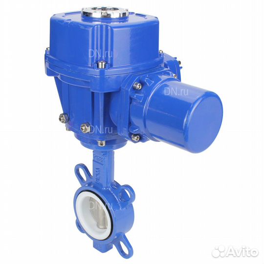 Затвор дисковый поворотный DN.ru WBV3432P-2W-Fb Ду50 Ру16, корпус - углеродистая сталь WCB, диск - н