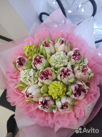 Букет из зефира. Сладкий букет