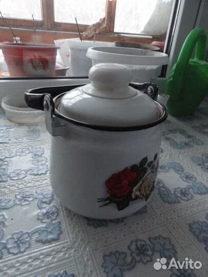 Чайник эмалированный бу, хороший сохран