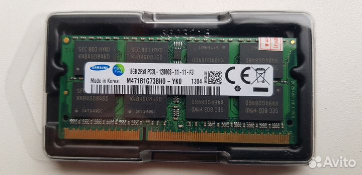 Новая samsung 8GB ddr3l 1600 SO-dimm(для ноутбука