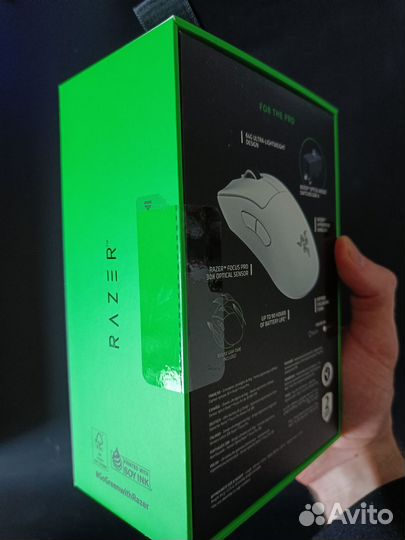 Razer DeathAdder V3 Pro White новая + глайды Tiger