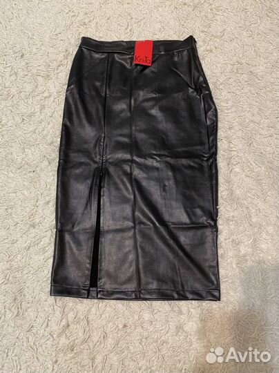 Юбка экокожа 44