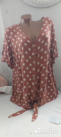 Блузка вискоза горох Papaya р.50-52