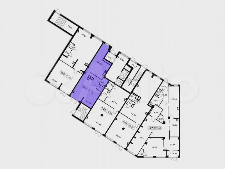 Продам коммерческое помещение 76.78 м²