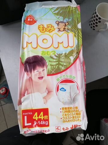 Подгузники трусики Momi L(9-14кг) Япония объявление продам