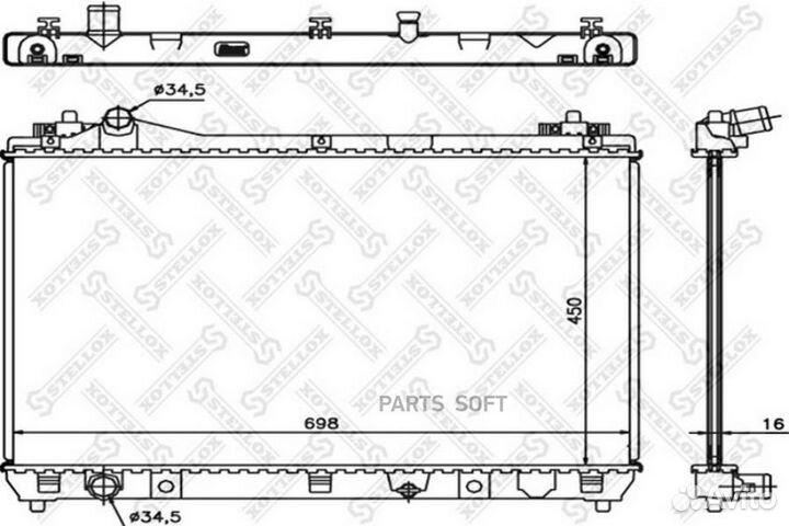 Stellox 10-25457-SX 10-25457-SX радиатор системы о