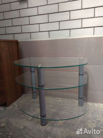 Стеклянный столик - тумба