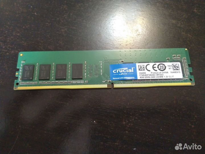 Оперативная память ddr4 4gb 2400 crucial и SKhynix