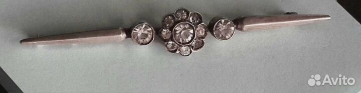 Редкая брошь из серебра 875 пр.Ранние Советы