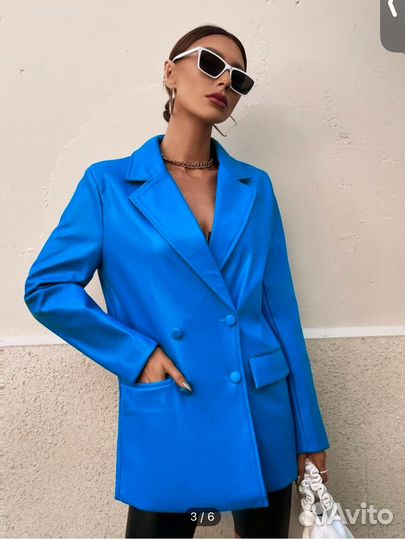 Кожаный пиджак женский