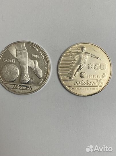 Юбилейные монеты чемпионата мира в Мексике