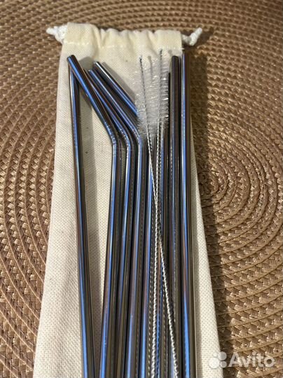 Набор многоразовых трубочек для коктейлей