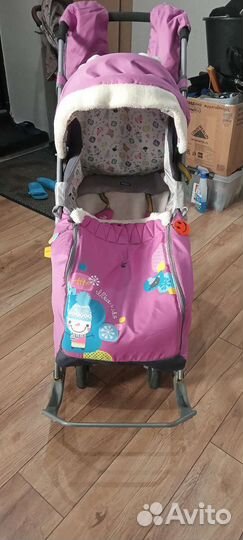 Детские санки коляска ника