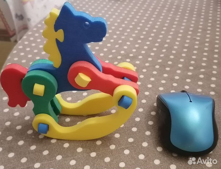 Мягкий конструктор лошадка-кочалка