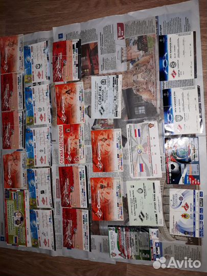 Билеты на футбол Спартака разные годы