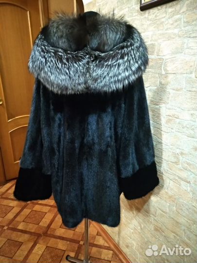 Норковая шуба большого размера 56-66 оверсайз