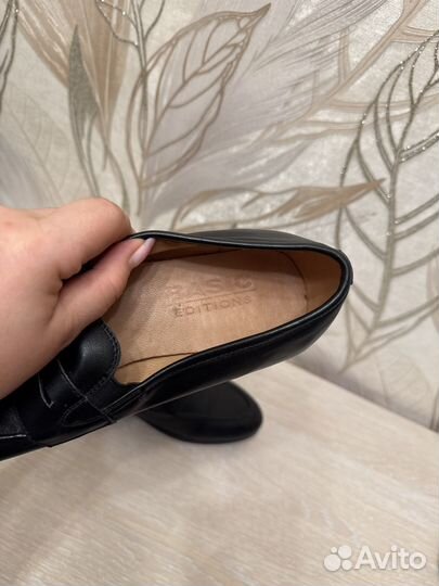 Лоферы женские 39 натуральная кожа basic