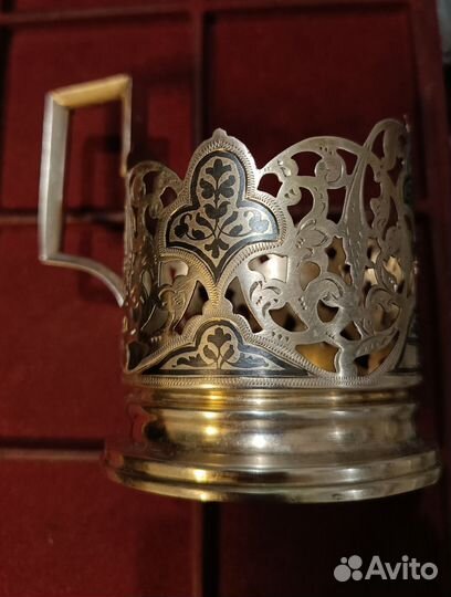 Подстаканник серебро Кубачи