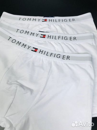 Трусы мужские tommy hilfiger белые хлопок арт.944