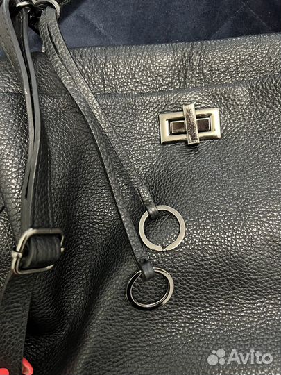 Сумка натуральная кожа черная италия