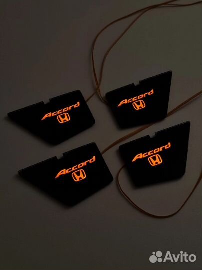 Led подсветка дверных ручек салона Honda Accord 8