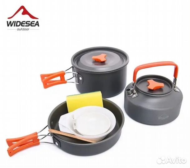Походный набор посуды, туристический набор новые