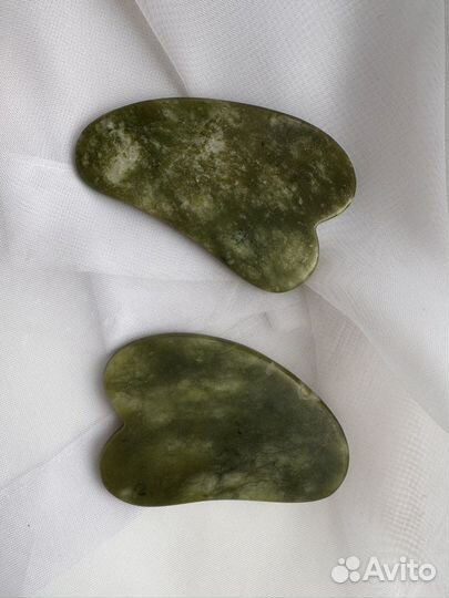 Скребок гуаша нефрит