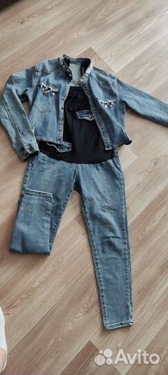 Джинсовый костюм для беременных