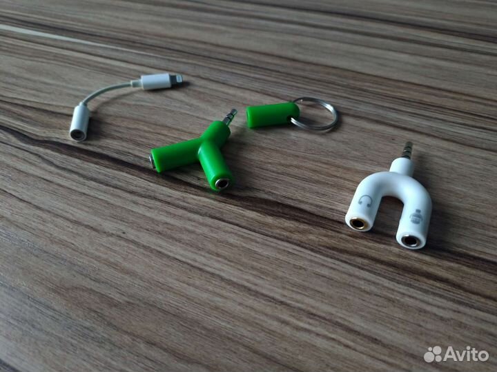 Разветвитель для наушников 3,5 jack (зеленый)