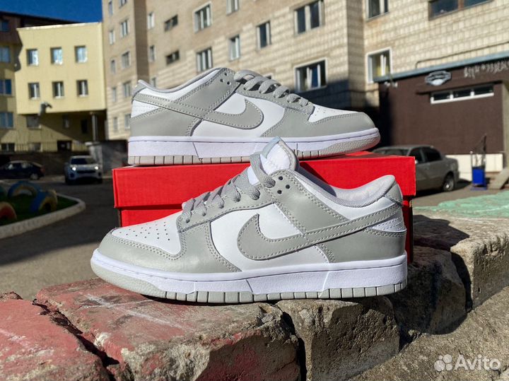 Кроссовки женские Nike sb dunk low grey fog