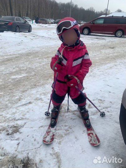 Детские горные лыжи 77 К2 apache с ботинками