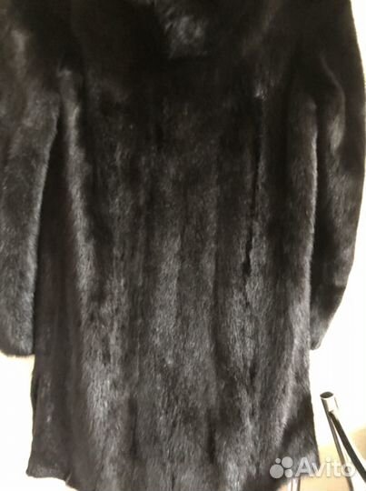 Норковая шуба с капюшоном Ленмех